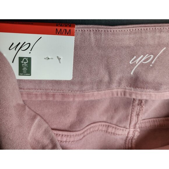 UP! Pink Pull On Crop Pants NWT Women’s Stretch Comfort Casual Trousers - Picture 4 of 8